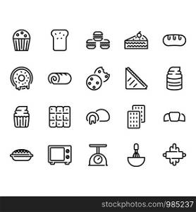 Bakery icon set.Vector illustration