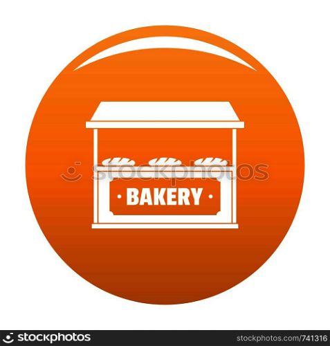 Bakery icon. Simple illustration of bakery vector icon for any design orange. Bakery icon vector orange