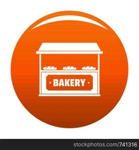 Bakery icon. Simple illustration of bakery vector icon for any design orange. Bakery icon vector orange