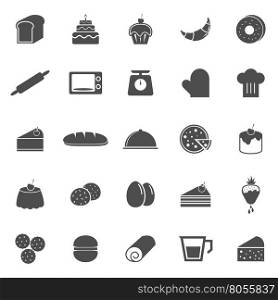 Bakery icons on white background, stock vector