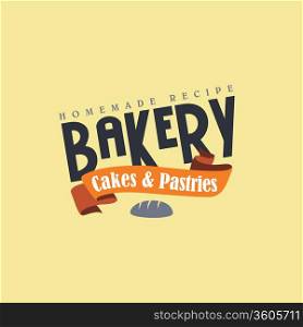 bakery label. pastry bakery label theme vector art illustration