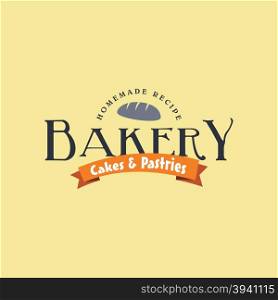 bakery label. pastry bakery label theme vector art illustration