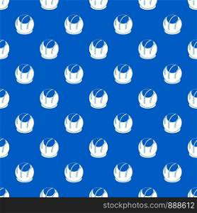 Bakery pattern repeat seamless in blue color for any design. Vector geometric illustration. Bakery pattern seamless blue