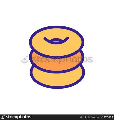 bakery product donut icon vector. bakery product donut sign. color symbol illustration. bakery product donut icon vector outline illustration