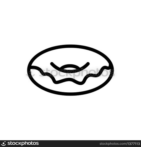 bakery product donut icon vector. bakery product donut sign. isolated contour symbol illustration. bakery product donut icon vector outline illustration