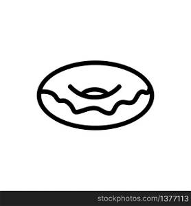 bakery product donut icon vector. bakery product donut sign. isolated contour symbol illustration. bakery product donut icon vector outline illustration