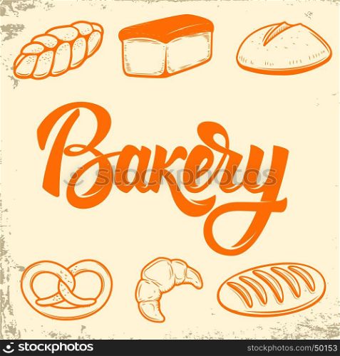 Bakery. Set of bread icons. Design elements for logo, label, emblem,sign. Vector illustration