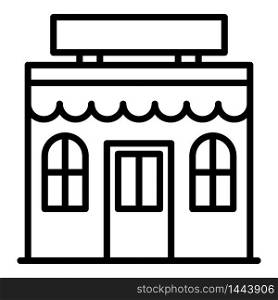 Bakery shop icon. Outline bakery shop vector icon for web design isolated on white background. Bakery shop icon, outline style