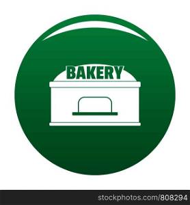Bakery trade icon. Simple illustration of bakery vector icon for any design green. Bakery trade icon vector green