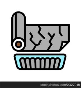 baking foil color icon vector. baking foil sign. isolated symbol illustration. baking foil color icon vector illustration