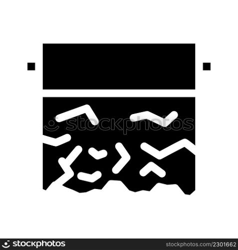 baking foil glyph icon vector. baking foil sign. isolated contour symbol black illustration. baking foil glyph icon vector illustration