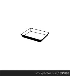 Baking tray icon,vector illustration. Flat design style.