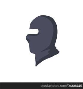 Balaclava for disguise. Grey Protective mask of military and a robber. Soldier Head flat icon. Balaclava for disguise. Protective mask