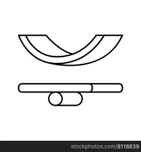 balance board line icon vector. balance board sign. isolated contour symbol black illustration. balance board line icon vector illustration