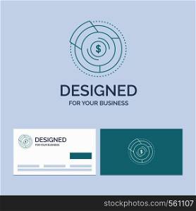 Balance, budget, diagram, financial, graph Business Logo Line Icon Symbol for your business. Turquoise Business Cards with Brand logo template. Vector EPS10 Abstract Template background
