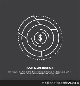 Balance, budget, diagram, financial, graph Icon. Line vector symbol for UI and UX, website or mobile application