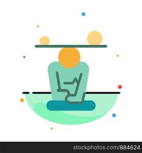 Balance, Concentration, Meditation, Mind, Mindfulness Abstract Flat Color Icon Template