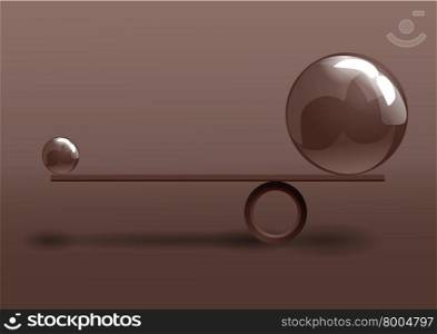 balance. conceptual image of balance between two issues