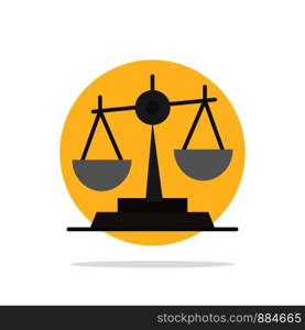 Balance, Court, Judge, Justice, Law, Legal, Scale, Scales Abstract Circle Background Flat color Icon