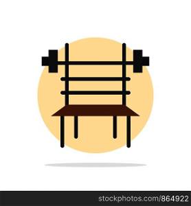 Balance, Dumbbell, Fitness, Gym, Machine Abstract Circle Background Flat color Icon