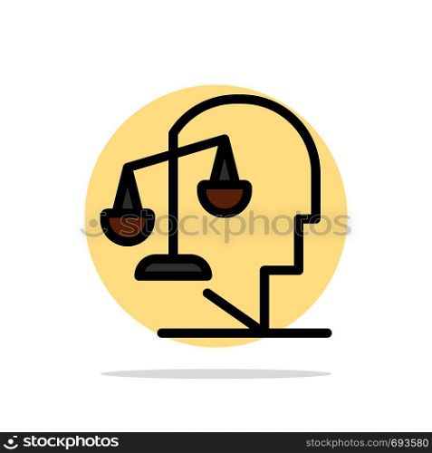 Balance, Equilibrium, Human, Integrity, Mind Abstract Circle Background Flat color Icon
