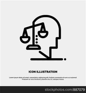 Balance, Equilibrium, Human, Integrity, Mind Line Icon Vector