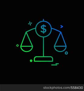 Balance finance money scale icon vector design