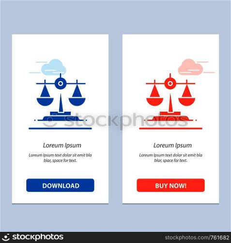 Balance, Ireland, Law Blue and Red Download and Buy Now web Widget Card Template