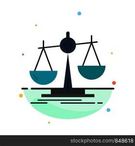 Balance, Law, Loss, Profit, Abstract Flat Color Icon Template