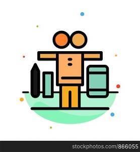 Balance, Life, Play, Work Abstract Flat Color Icon Template