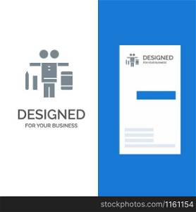Balance, Life, Play, Work Grey Logo Design and Business Card Template