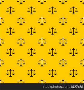 Balance scale pattern seamless vector repeat geometric yellow for any design. Balance scale pattern vector