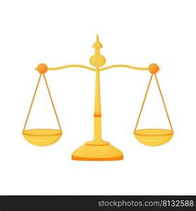 Balance semi flat color vector object. Full sized item on white. Compare and select. Symbol of law and legislation simple cartoon style illustration for web graphic design and animation. Balance semi flat color vector object