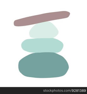 Balance stones for spa. Zen concept of concentration. Simple illustration. Balance stones for spa. Zen concept