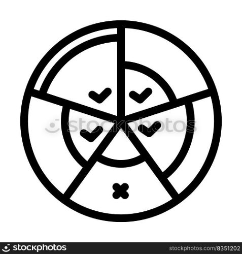 balance wheel line icon vector. balance wheel sign. isolated contour symbol black illustration. balance wheel line icon vector illustration