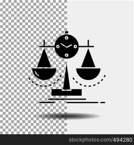 Balanced, management, measure, scorecard, strategy Glyph Icon on Transparent Background. Black Icon. Vector EPS10 Abstract Template background