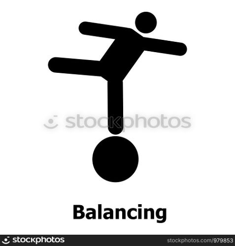 Balancing icon. Simple illustration of balancing vector icon for web. Balancing icon, simple style