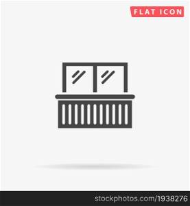 Balcony flat vector icon. Hand drawn style design illustrations.. Balcony flat vector icon