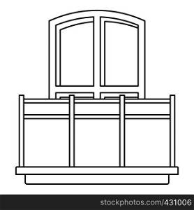 Balcony icon. Outline illustration of balcony vector icon for web. Balcony icon, outline style