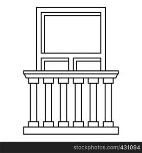 Balcony in classic style icon. Outline illustration of balcony in classic style vector icon for web. Balcony in classic style icon, outline style