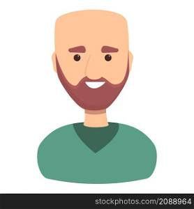 Bald candidate icon cartoon vector. Employee person. Talent search. Bald candidate icon cartoon vector. Employee person