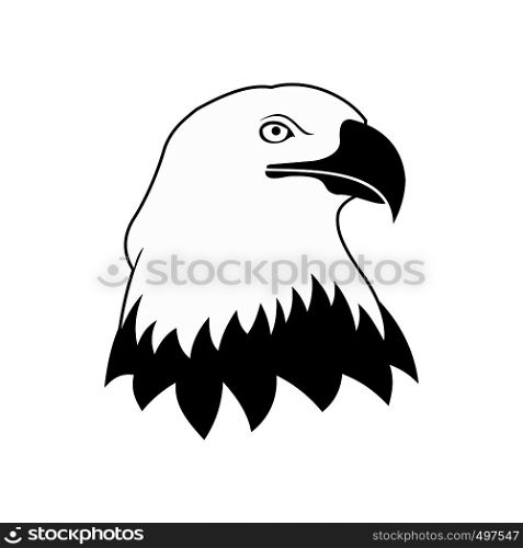 Bald eagle icon. Black simple style on white. Bald eagle icon