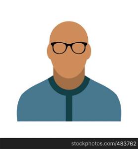 Bald man avatar icon isolated on white background. Bald man avatar icon