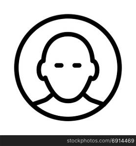 bald man, icon on isolated background