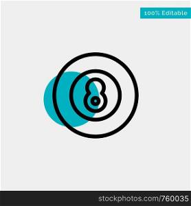 Ball, Baseball, Game, Sport turquoise highlight circle point Vector icon