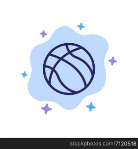 Ball, Basketball, Nba, Sport Blue Icon on Abstract Cloud Background