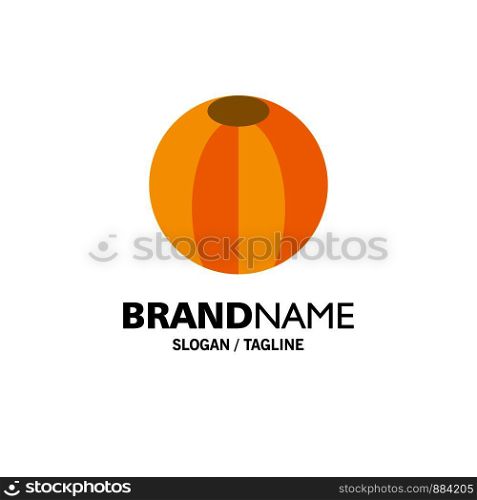 Ball, Beach, Beach Ball, Toy Business Logo Template. Flat Color