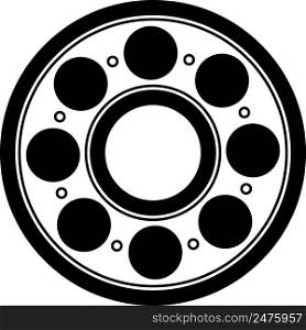 Ball bearing mechanism rotation rolling least resistance icon stock illustration