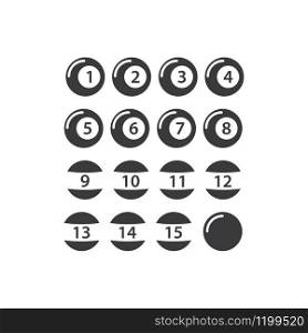Ball Billiard icon vector illustration template