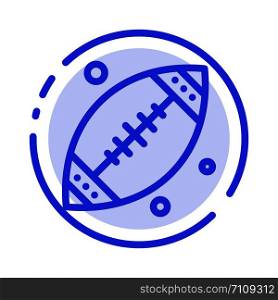 Ball, Football, Sport, Usa Blue Dotted Line Line Icon